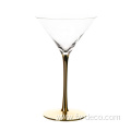 martini cocktail glasses with plating copper stem